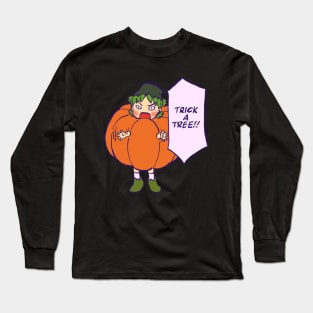 I draw that pumpkin yotsuba trick or treat / yotsubato Long Sleeve T-Shirt